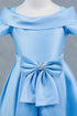 Elegant Off-Shoulder Satin Special Occasion Dress 4-14